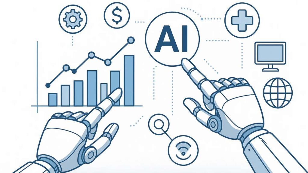 The $500 Billion Gold Rush: Why Venture Capital Is Going All-In on AI, FinTech, and HealthTech 2 AI technology integration across FinTech and HealthTech sectors showing venture capital investment opportunities