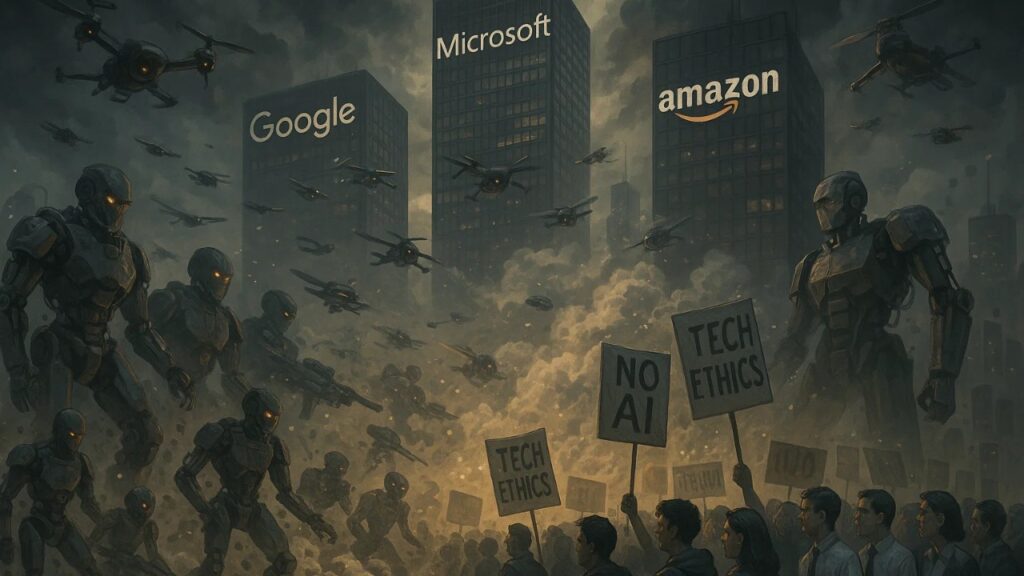 Big Tech Military AI Contracts Spark Massive Ethics War 12 Big Tech military AI contracts spark global ethics debate and employee protests – focus on Google, Microsoft, Amazon.
