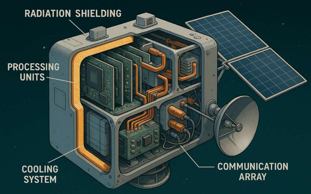 China's Space Supercomputing Revolution Changes Everything 2 China space supercomputing satellite internal components showing radiation hardened processors and cooling systems