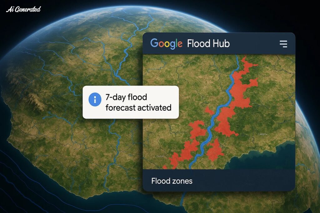 AI Knows Your House Will Flood Before You Do 2 Google's Flood Hub using AI to predict natural disasters like floods up to seven days in advance with satellite data and machine learning.
