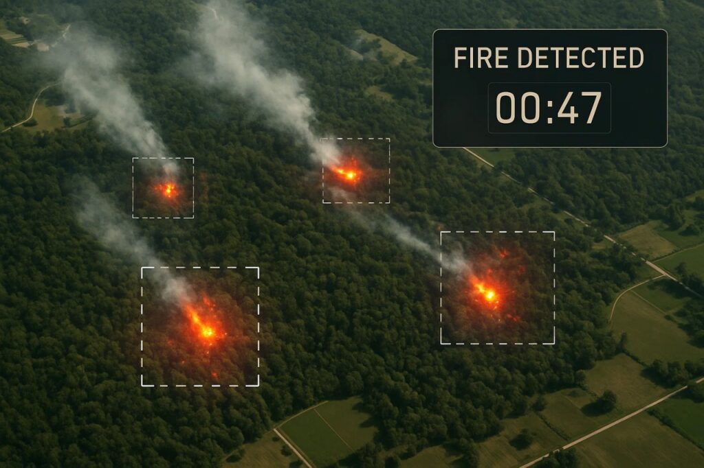 AI Knows Your House Will Flood Before You Do 3 AI wildfire detection system spots natural disasters like fires within one minute using thermal satellite imaging and sensors.